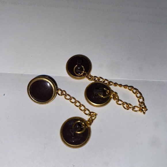 Mens cuff links gold tone vintage - Picture 2 of 2